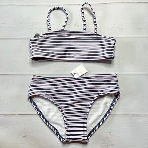 NWT - Art Class - Girl’s Striped Bikini Set - Size 7/8.